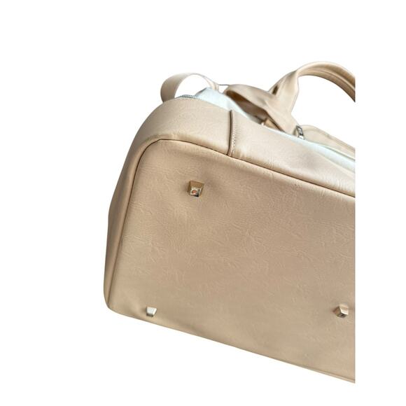 Beis Weekender Bag Canvas Duffle Unisex Travel Gym Overnight Carry On Bag Beige - Picture 16 of 16